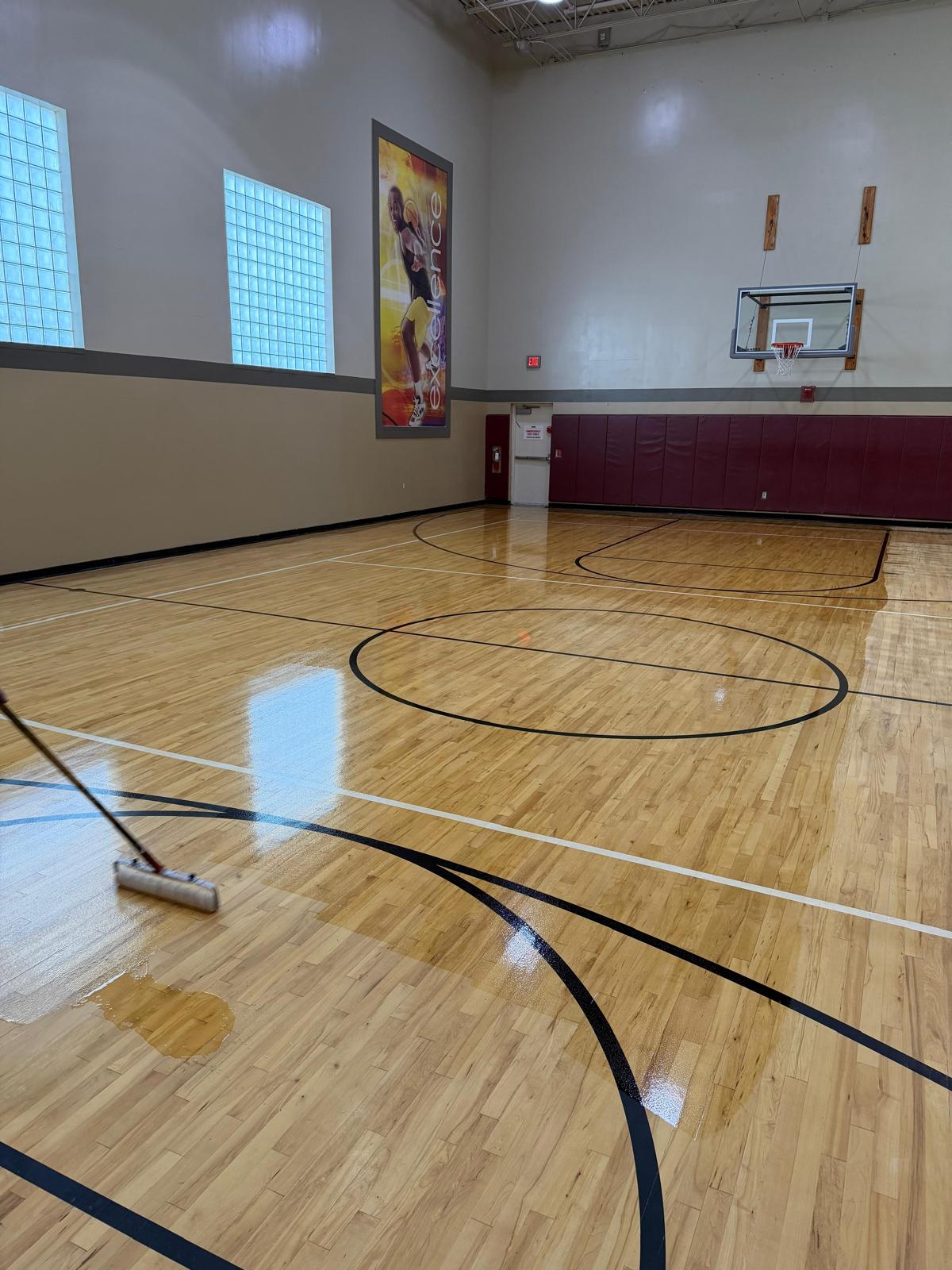 LA Fitness sanding in progress LA Fitness sanding in progress
