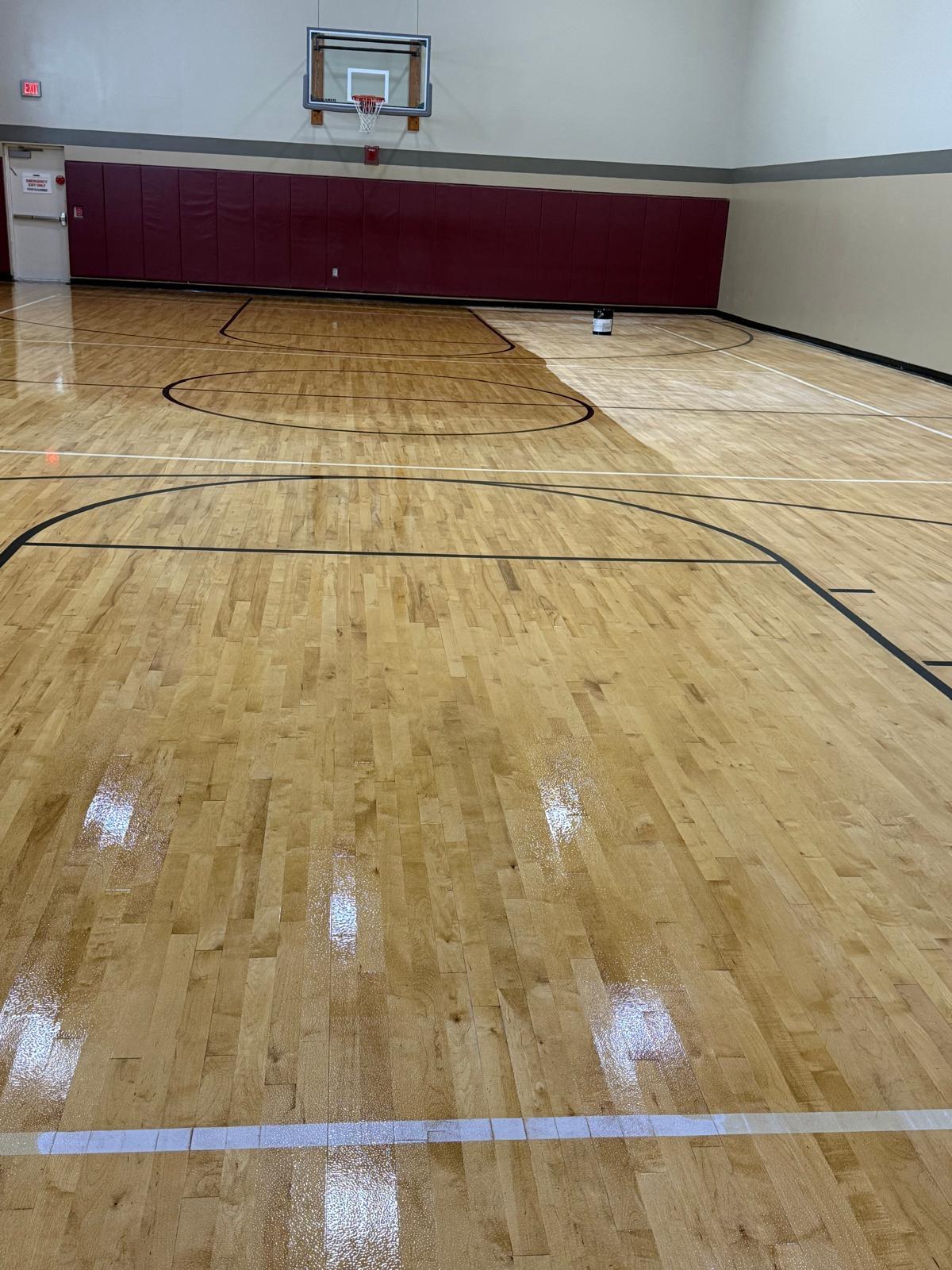 LA Fitness finished hardwood floor LA Fitness finished hardwood floor