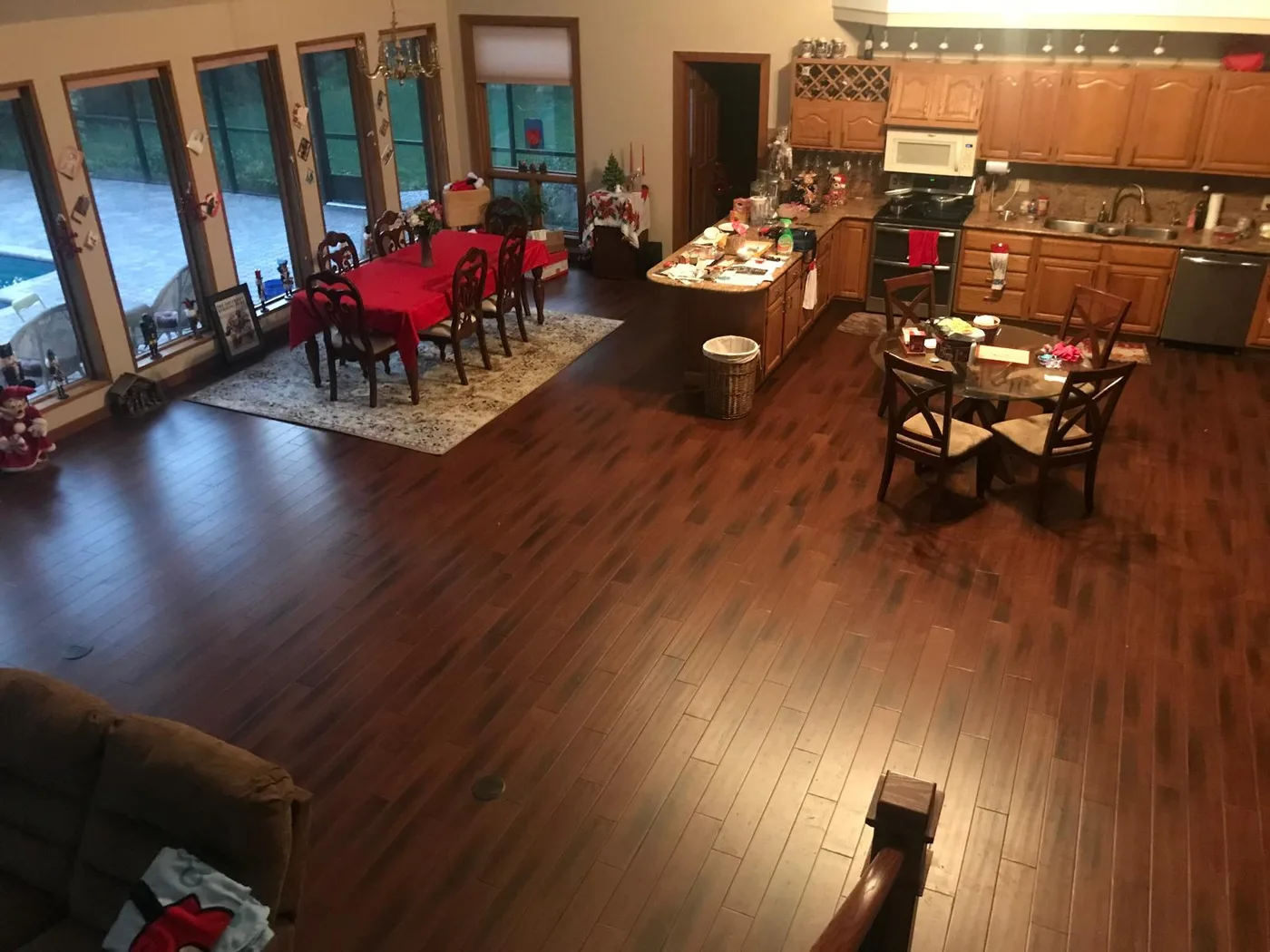 Bamboo Glue-Down Flooring Installation Central Florida Dark espresso bamboo glue-down flooring installation in Central Florida