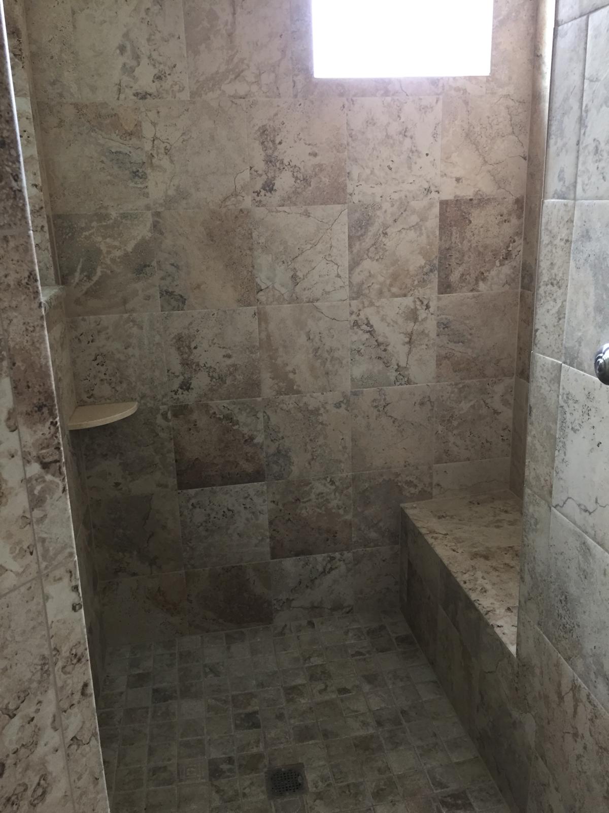 Full bathroom remodel with custom 12×24 tile — Orlando, FL