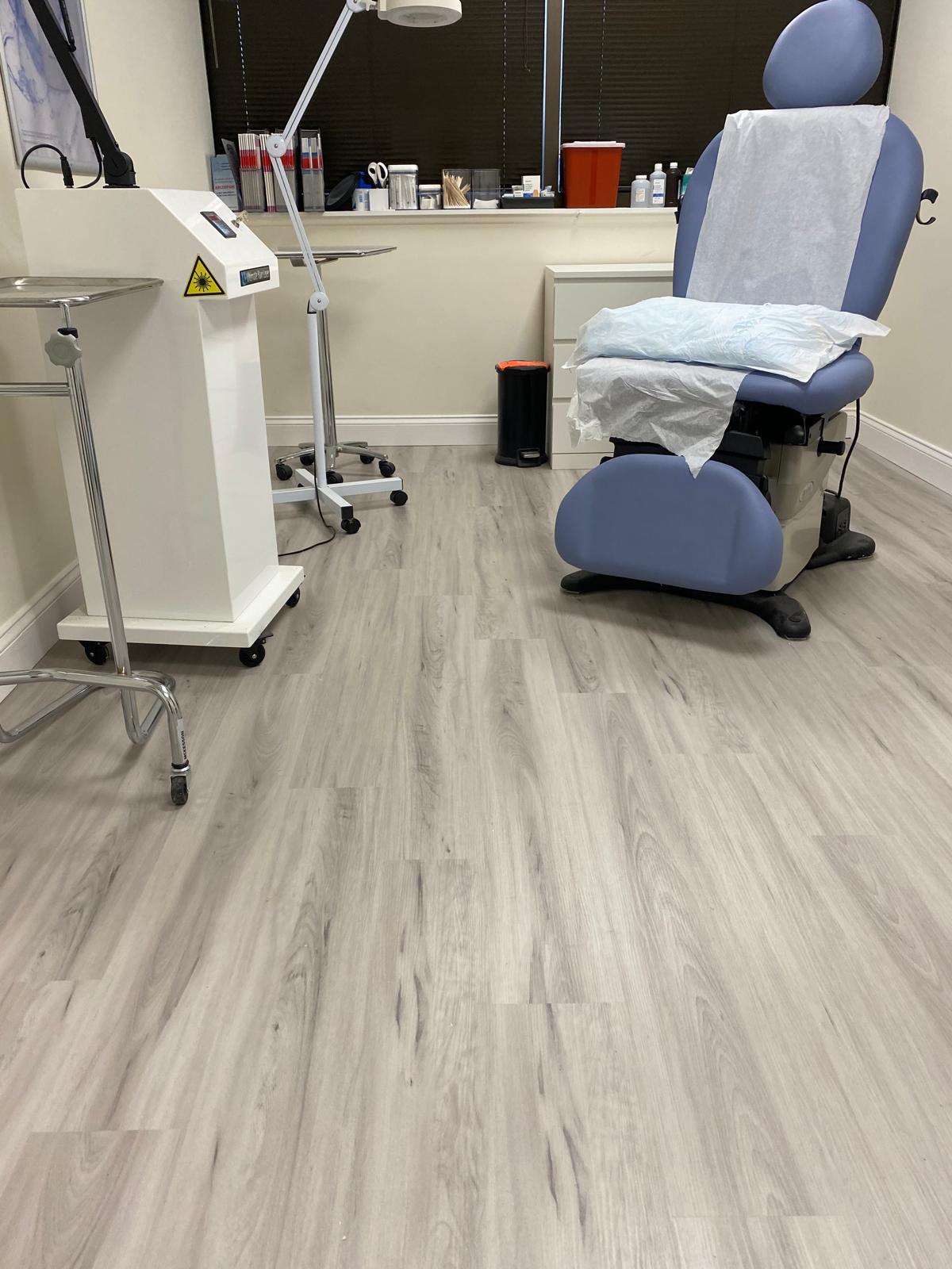 Commercial dental office LVP installation