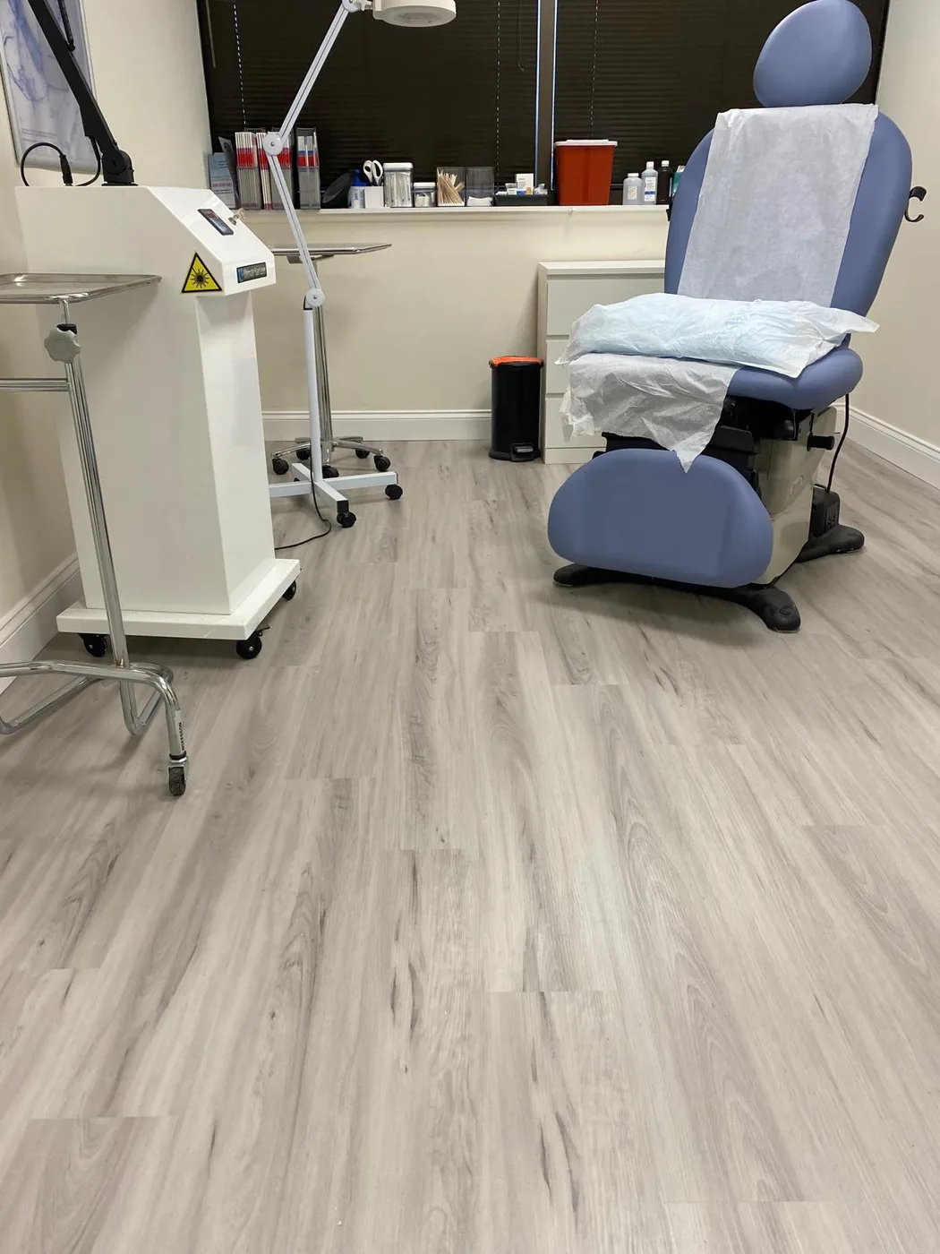 Commercial flooring installation in an Orlando dental office
