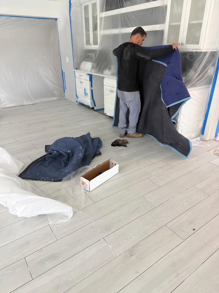 Tile demolition and removal in an Orlando home