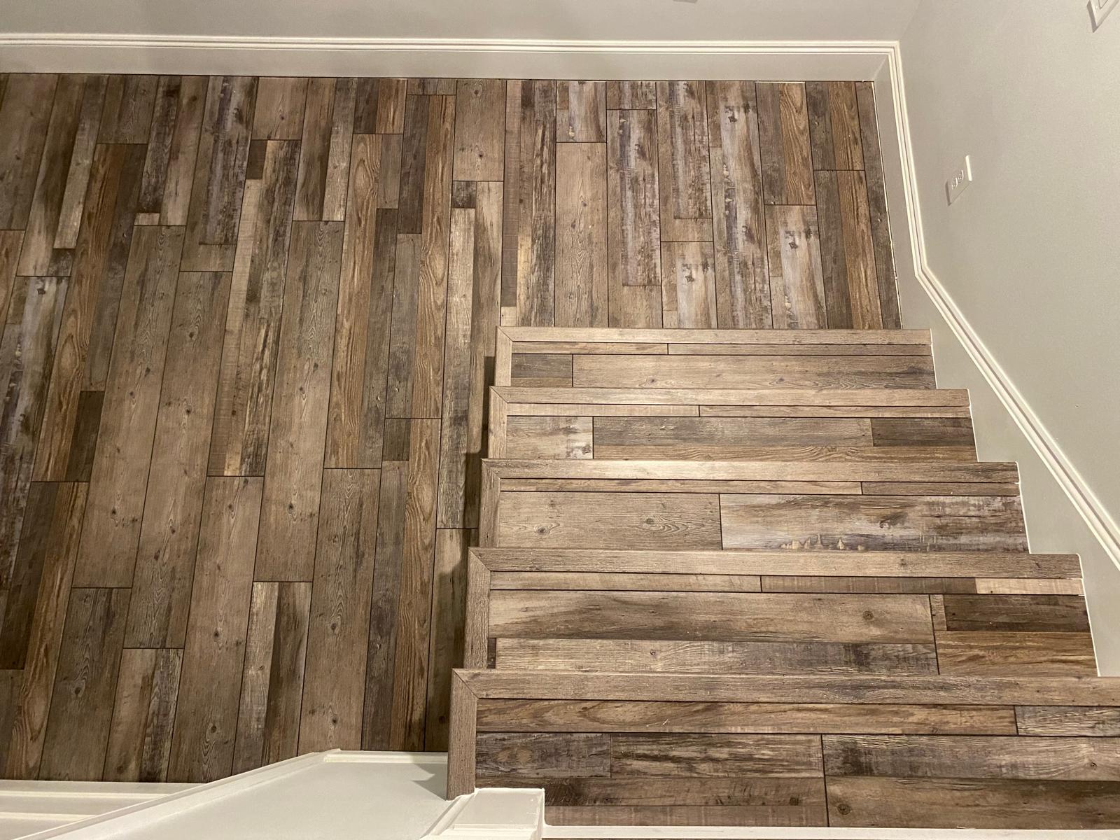 LVP stair installation