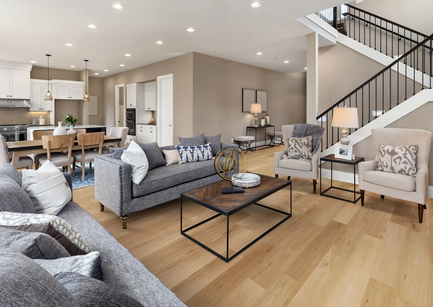 Calypso Cove luxury vinyl plank installed in an Orlando living room — wide wood-look planks over a properly prepared subfloor